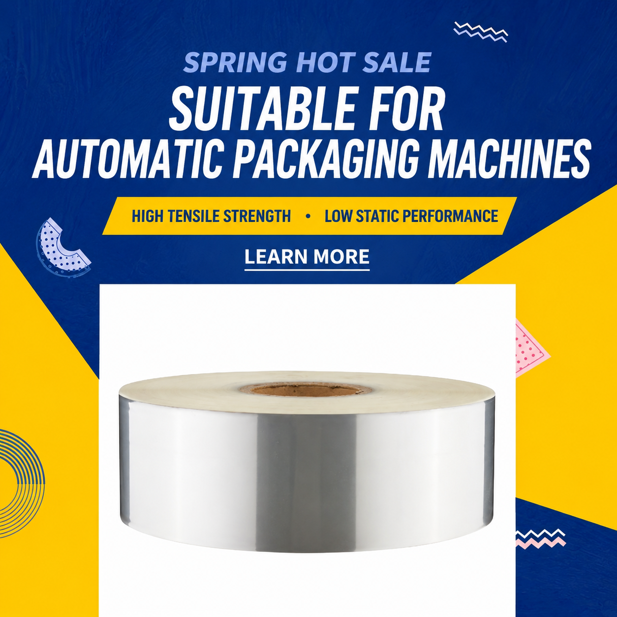 Automatic packaging machine roll film, plastic composite film (BOPP, CPP, PET, PE)
